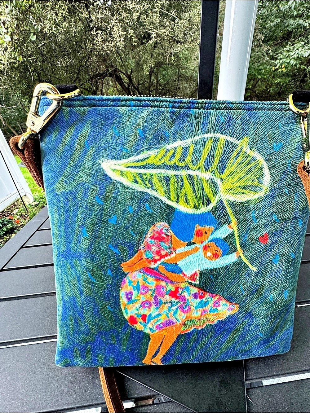 Artisan Crossbody Bag in Blue